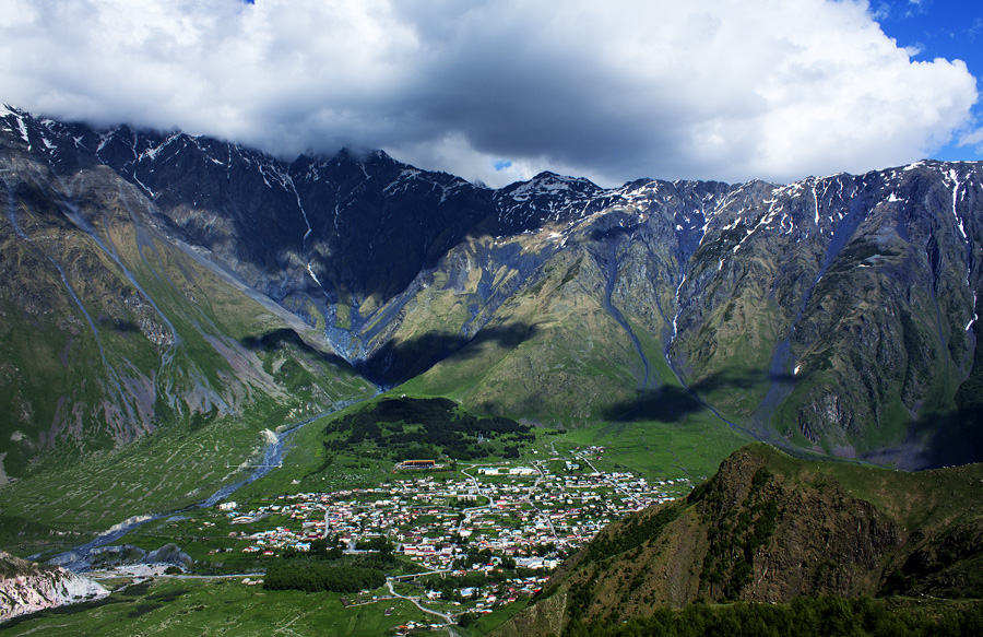 On the military highway to Kazbegi